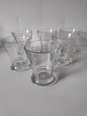 Glas, Franske vandglas, 6 franske vandglas med Bien. 
Alle glas er fuldstændig intakte og ingen fejl