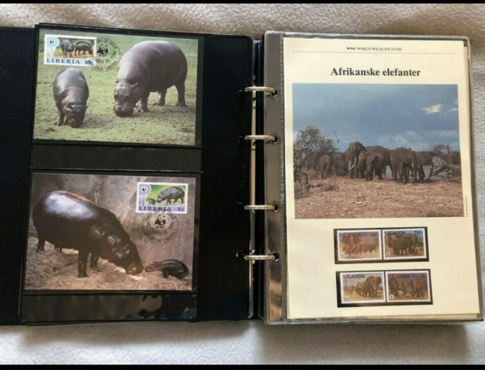 Afrika, stemplet, WWF Samlemappe med 28 sæt og 5 hele ark
