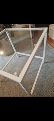 Glasbord, Good, aluminium, b: 20 l: 20 h: 20, Steel frame glass table.