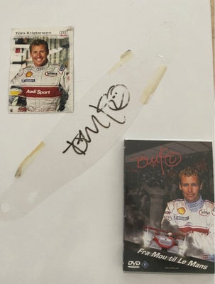 Autografer, Le Mans vinder Tom Kristensens afrivningsvisir fra Le Mans Styrthjelmen med autograf på,