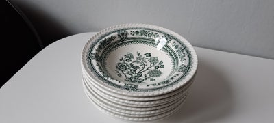 Porcelæn, Morgenmads tallerkener, Engelsk. Dorset.  Woos&sons Burdlem, 9 + 1 Morgenmads tallerkener/
