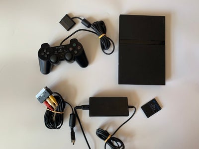 Playstation 2, PS2 Slim Med 1 Controller Og Memory Card, PS2 Slim Med 1 Controller Og Memory Card sa