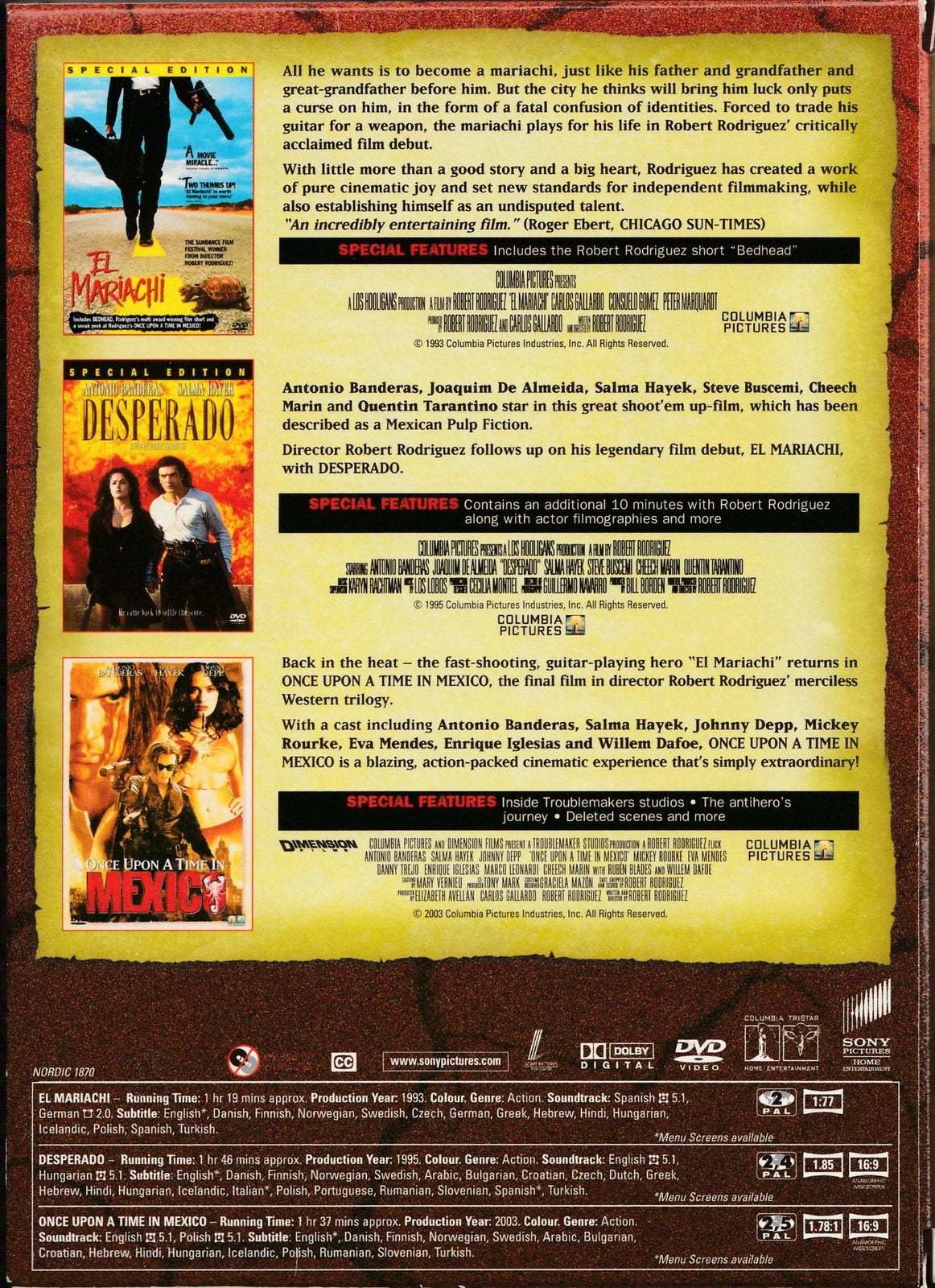 Robert Rodriguez - Merciless Western Trilogy, instruktør