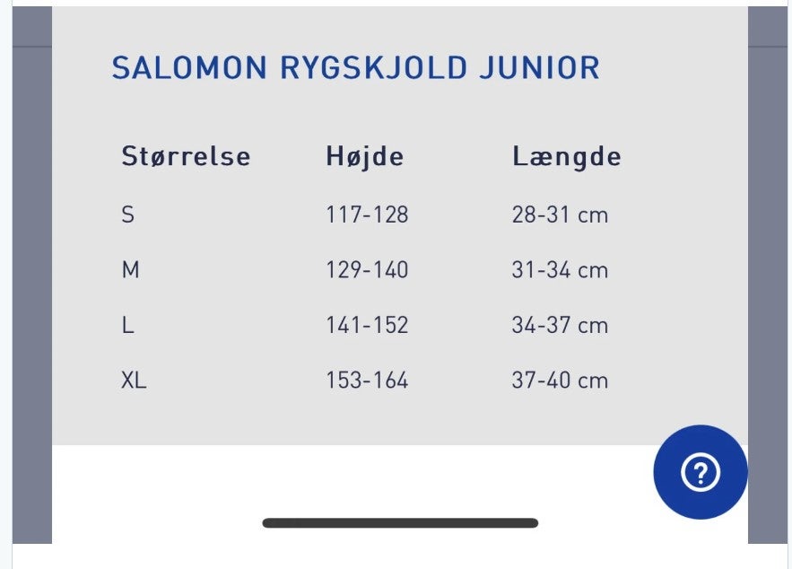Børneski, Rygskjold, Salomon Flexcell3
