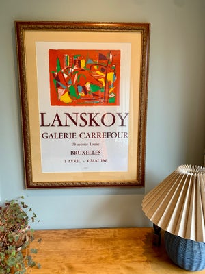 Kunstplakat, Lanskoy, b: 63 h: 82, Fin kunst plakat af Lanskoy for Galerie Carrefour. Sat i flot pro