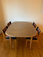 Spisebord m/stole, Egetræ , Uldum Møbelfabrik