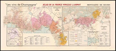 Art Print, motiv: Les vins de Champagne - MONTAGE DE REIMS, b: 140 h: 61, Les vins de Champagne

Ind