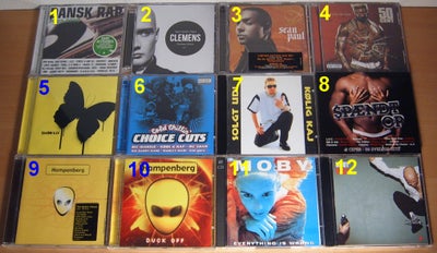 Various: Hiphop - Rap - Tekno - Electronic - Pop, hiphop, 


1. Dansk Rap 2003-2006 (2CD) - 30kr

2.