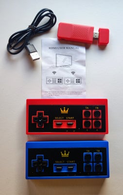 spillekonsol, Perfekt, Spillekonsol med de gamle spil fra NES, Gameboy og Gameboy Color og PCE. Over