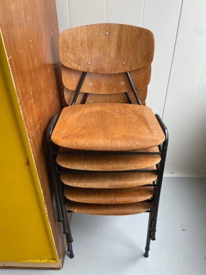 Spisebordsstol, Træ/metal, b: 45 l: 76, Spisestol, spisebordsstol, institutuonsstol, kantinestol, in