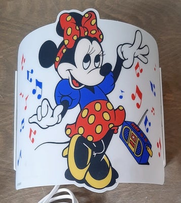 Lampe, Disney Minnie Mouse væglampe, Retro, Retro Minnie Mouse væglampe fra Disney 
21x20x11