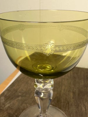 Glas, Vinglas, Holmegaard, Grønt Modeste hvidvinsglas fejlfri H-12cm fragt 50kr 