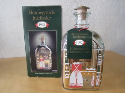Glas, Julesnaps flaske, årg. 1992, Ubrugt, Holmegaard, årsflaske original kasse, Hel ubrugt Holmegaa