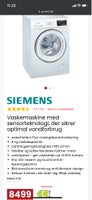 Siemens vaskemaskine, frontbetjent