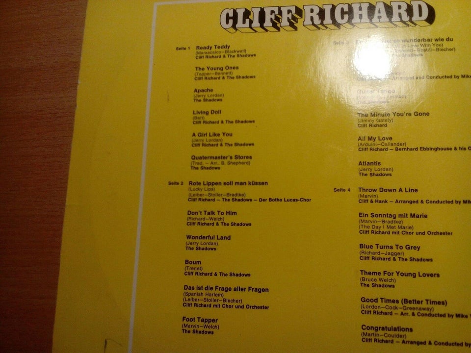 LP, Cliff Richard Dobbelt lp, Edition 2000