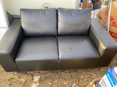 Sofa, læderlook, 2 pers., Fin sofa, som passer ind mange steder