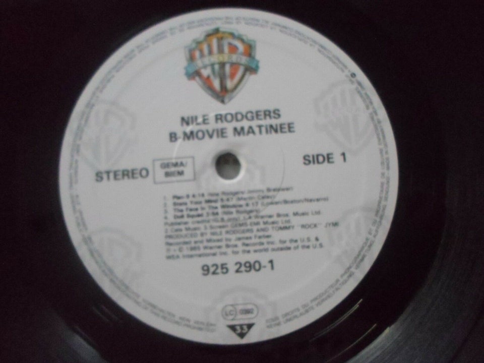 LP, Nile Rodgers, B movie matinee