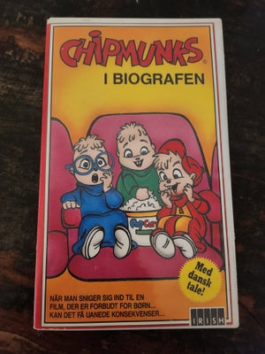 Tegnefilm, Chipmunks i biografen, instruktør ., Chipmunks i biografen på vhs sælges. 

Kan ikke se m