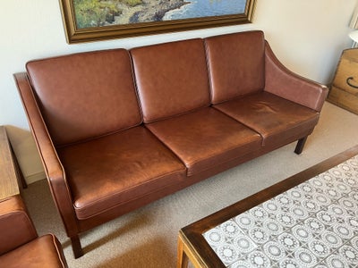 Sofagruppe, læder, anden størrelse , Hurup Møbelfabrik, To sofaer fra kendte Hurup Møbelfabrik sælge