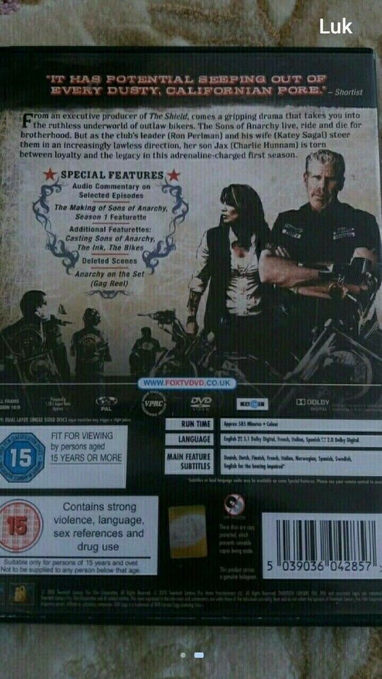 Sons of Anarchy, HD DVD, action