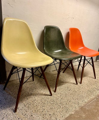 Spisebordsstol, Glasfiber , Charles Eames, Originale Charles Eames spisebordsstole. Trænger til en k