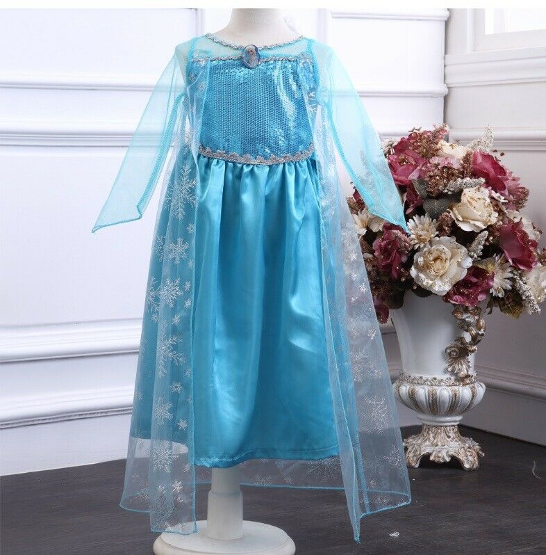 Udklædningstøj, Prinsesse Elsa kjole , Frost/Frozen
