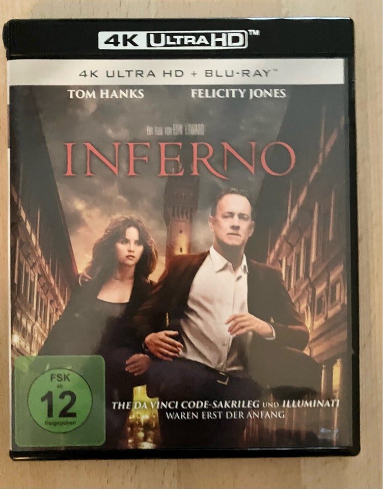 Inferno , instruktør Ron Howard, Ultra HD Blu-ray