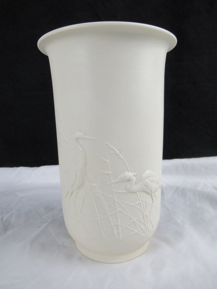 Stor Vase Med Hejre I Relief, Rosenthal