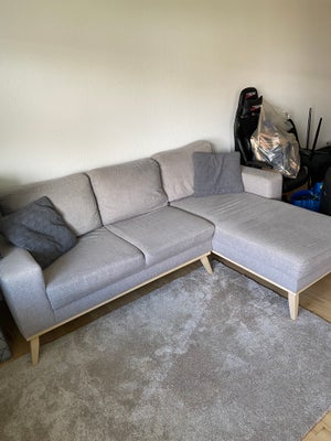 Chaiselong, 3 pers. , Jysk, Sælger min grå chaiselong sofa da jeg er flyttet og har købt en ny. Sofa