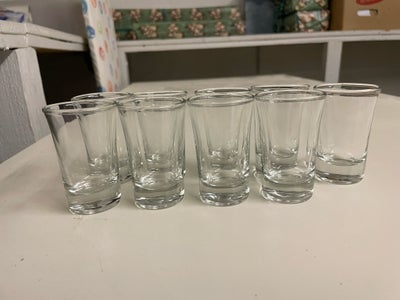 Glas, Snaps/shots glas, 9 stk
Sælges samlet