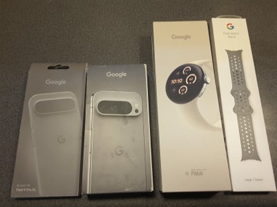 Google PIXEL 9 PRO XL OG PIXEL WATCH 3, 256GB + 16GB RAM , Perfekt, 
FAST PRIS 8899KR MED PIXEL WATC