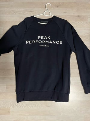 Sweatshirt, Peak performance, str. L,  Mørkeblå,  Næsten som ny, Brugt meget lidt og der står xl i d