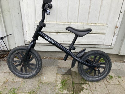 Unisex børnecykel, løbecykel, andet mærke, Runracer, 0 gear, Lille sort smart løbecykel sælges. Vore