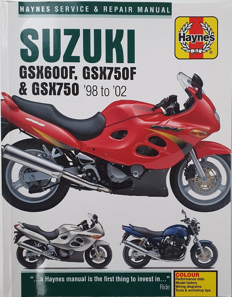 Suzuki GSX-F Værkstedshåndbog, emne: motorcykler