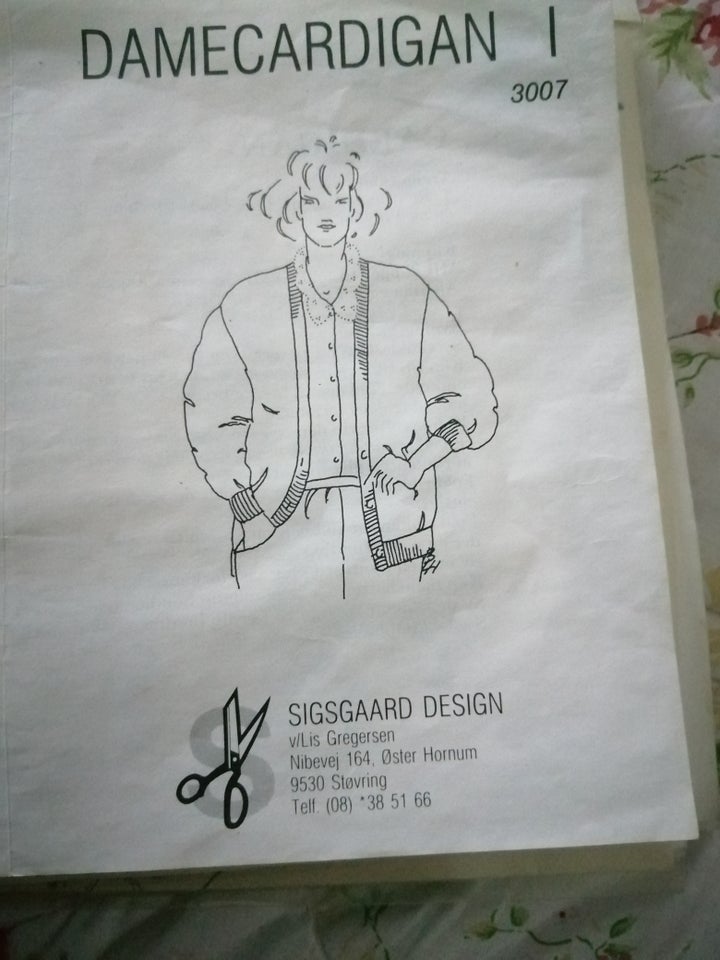 Mønster, Sigsgaard design Damecardigan
