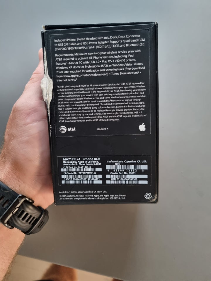 iPhone 2G, 8 GB, aluminium