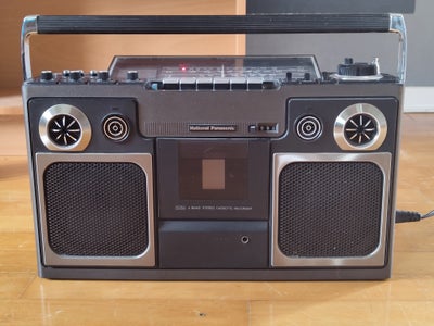 Ghettoblaster, Panasonic, RS-4300LJS, Rimelig, National Panasonic RS-4300LJS
4 Band Stereo Casette R