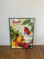 Plakat, Hansens Is, motiv: Dreng og Pige med Mangotræer