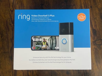 Overvågningskamera, Ring Video Doorbell 3 Plus, Helt ny og uåbnet. 