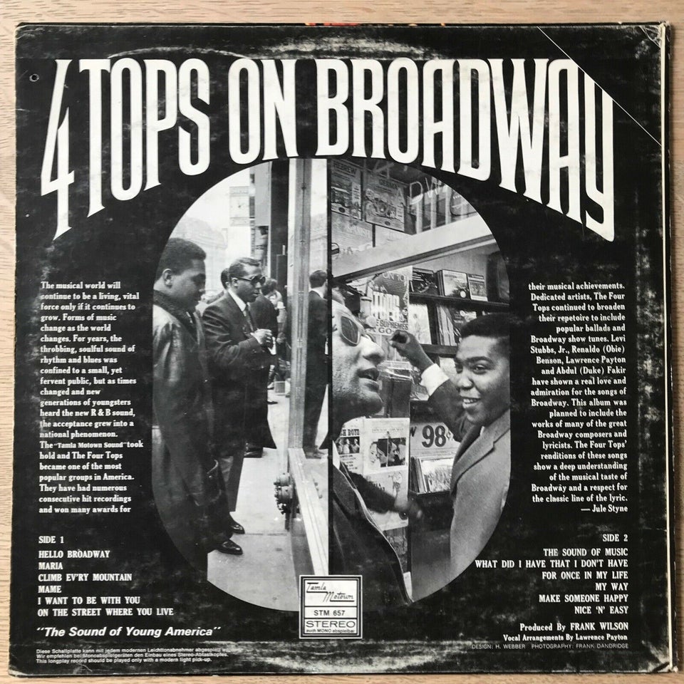 LP, Four Tops, On Broadway