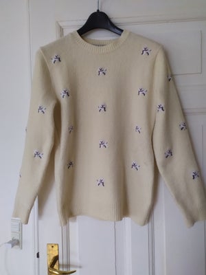 Sweater, Lotus, str. 36, Råhvid, Vintage trøje med hunde på. Str svarer til STR S-M