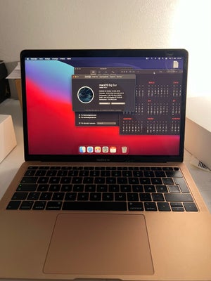 MacBook Air, 2019, I5 dual core 1.6 GHz, 8 GB ram, 126 GB harddisk, God, Sælger min MacBook Air bill