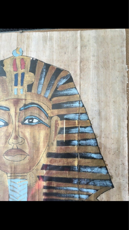 Smukt håndmalet vintage Farao maleri , Antik/vintage Farao