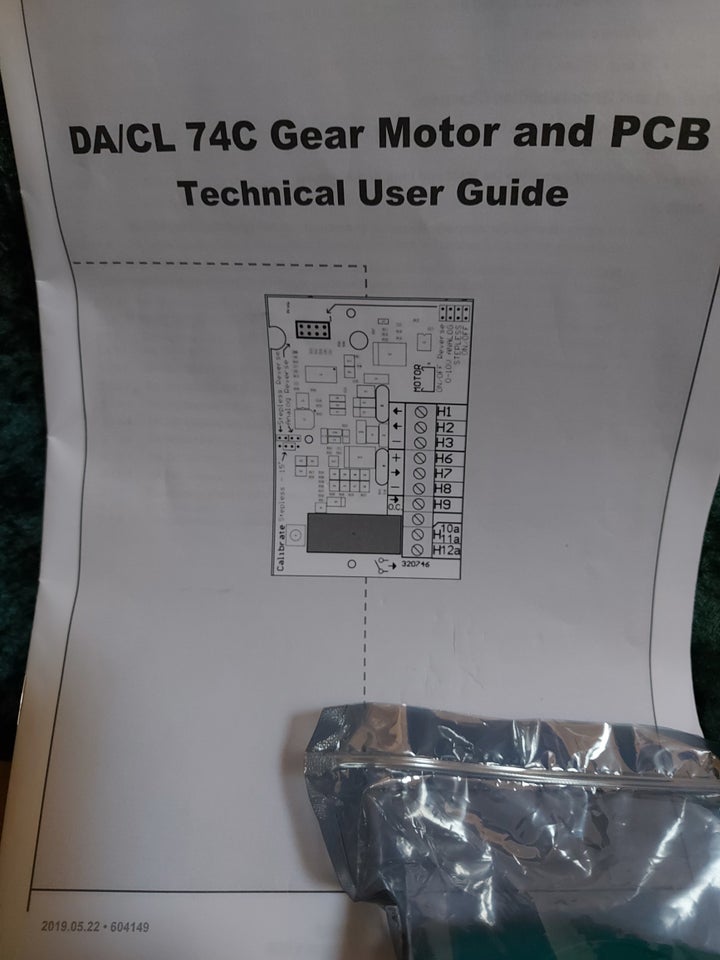 DA/CL 74C GEAR MOTOR, DA/CL 74C GEAR MOTOR