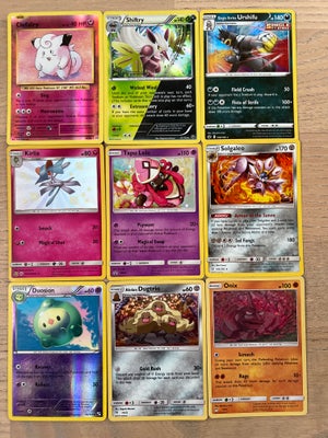 Samlekort, Pokémon kort, Pokémon kort. 9 Pokémon kort der er nogle holo og Reverse holo og shiny og 