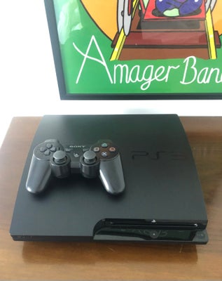 Playstation 3, Slim, God, PS3 konsol, der er gendannet til fabriksindstilling. Inklusiv strømkabel, 