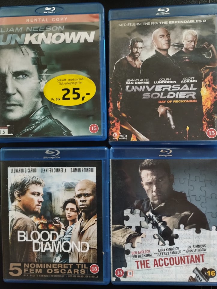 20 stk. Blu-ray film, instruktør Blandet, Blu-ray