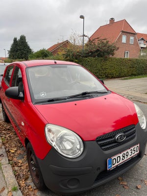 Kia Picanto, 1,1 Active, Benzin, 2008, km 217000, rød, airbag, 5-dørs, service ok, Fast pris, tager 