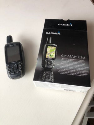 GPS, Garmin 62s, Garmin GPS 62: Det er en s-model, men leveres med t-kort i. 
Den er brugt flittigt,