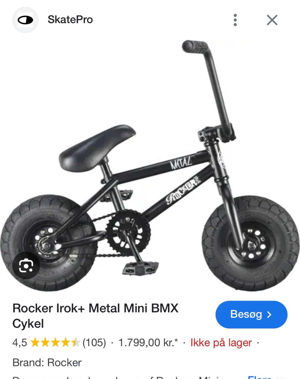 BMX, Rocker Metal, 1 gear